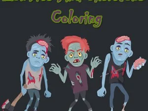 Coloriage Zombies Et Squelettes